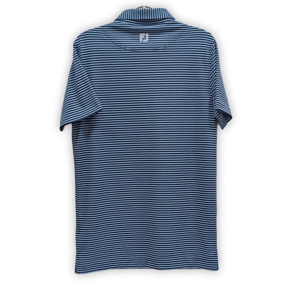 FootJoy Tour Issue Performance Golf Polo Mens Small Blue Striped - Picture 5 of 8